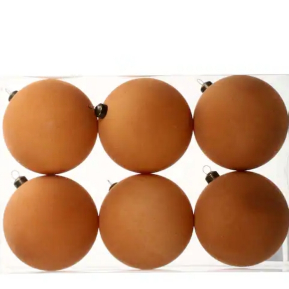 Michael's 4" Flocked Shatterproof Ball Ornaments by Ashland®- Brown - Picture 1 of 3